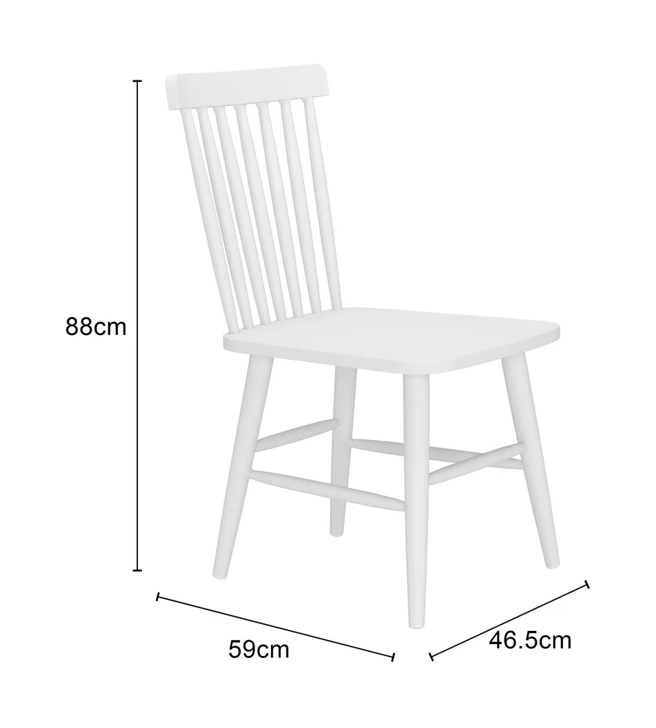 Clethra White Dining Chair - Thumbnail - Image 3