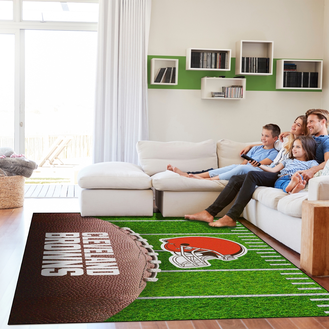 Cleveland Browns 5' x 7' Machine Washable Rug - Thumbnail - Image 2