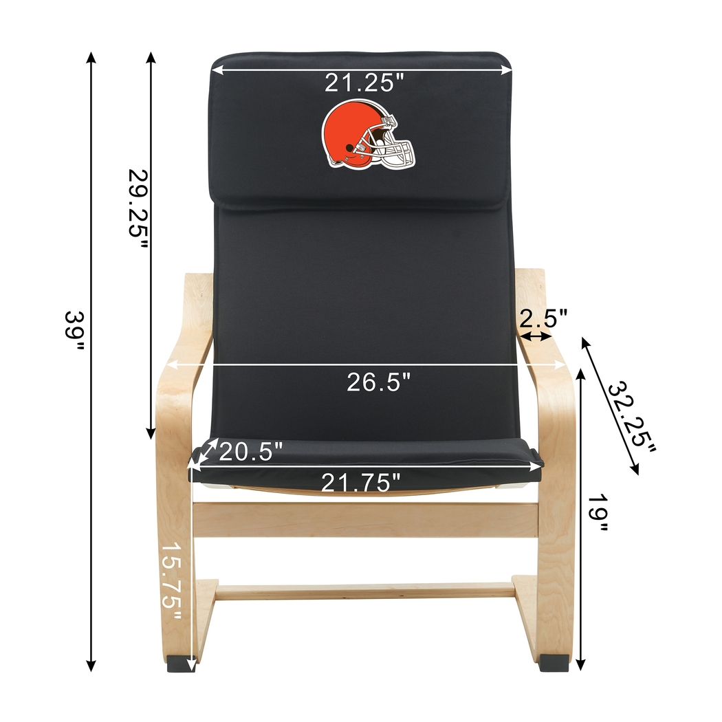 Cleveland Browns Black Accent Chair - Thumbnail - Image 5
