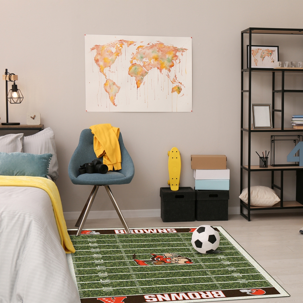 Cleveland Browns Green 4' x 6' Rug - Thumbnail - Image 2