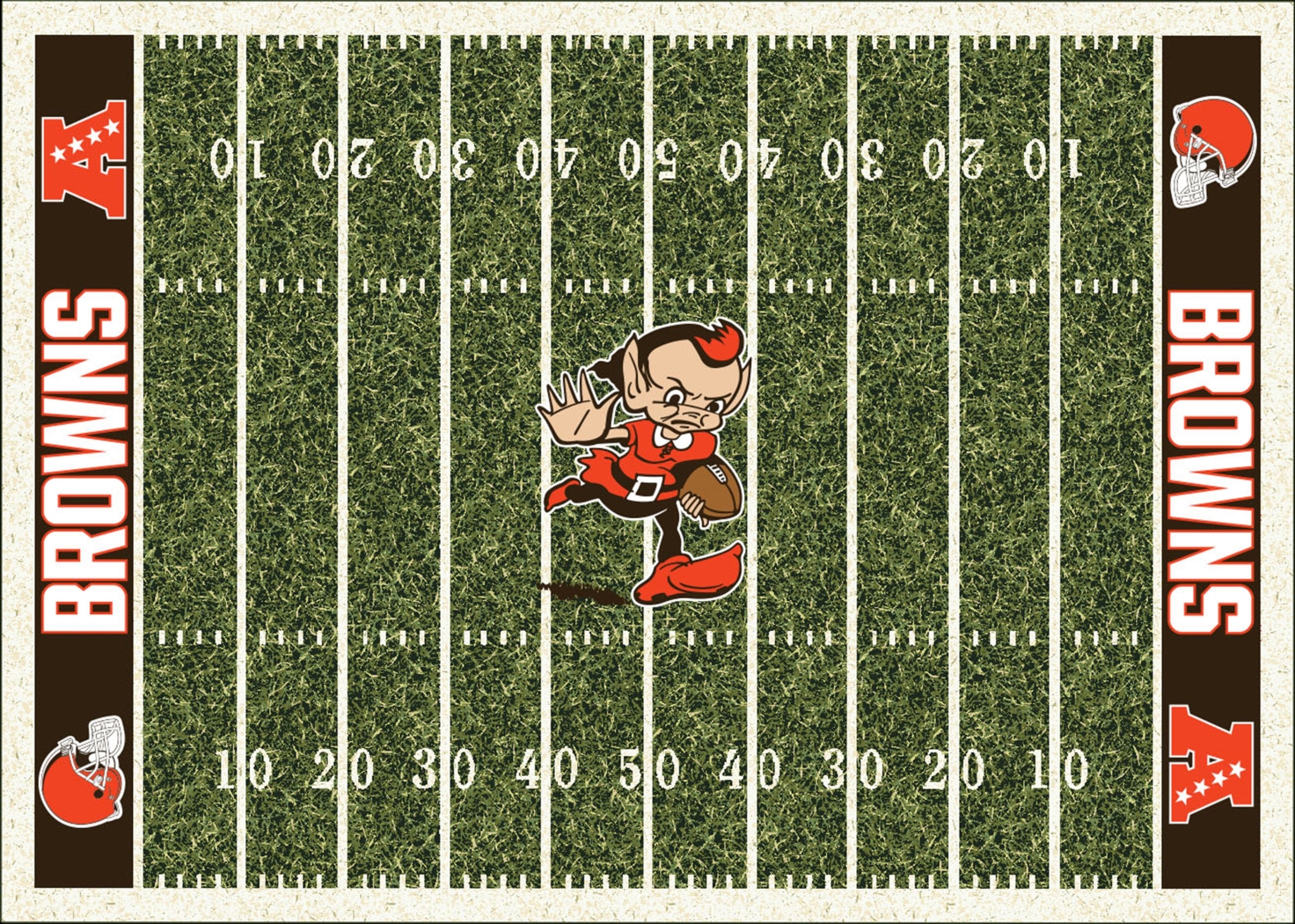 Cleveland Browns Green 4' x 6' Rug - Thumbnail - Image 1