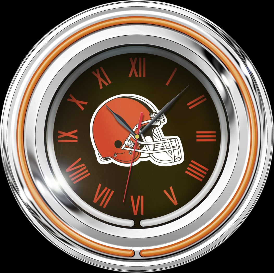 Cleveland Browns Neon Wall Clock - Thumbnail - Image 1