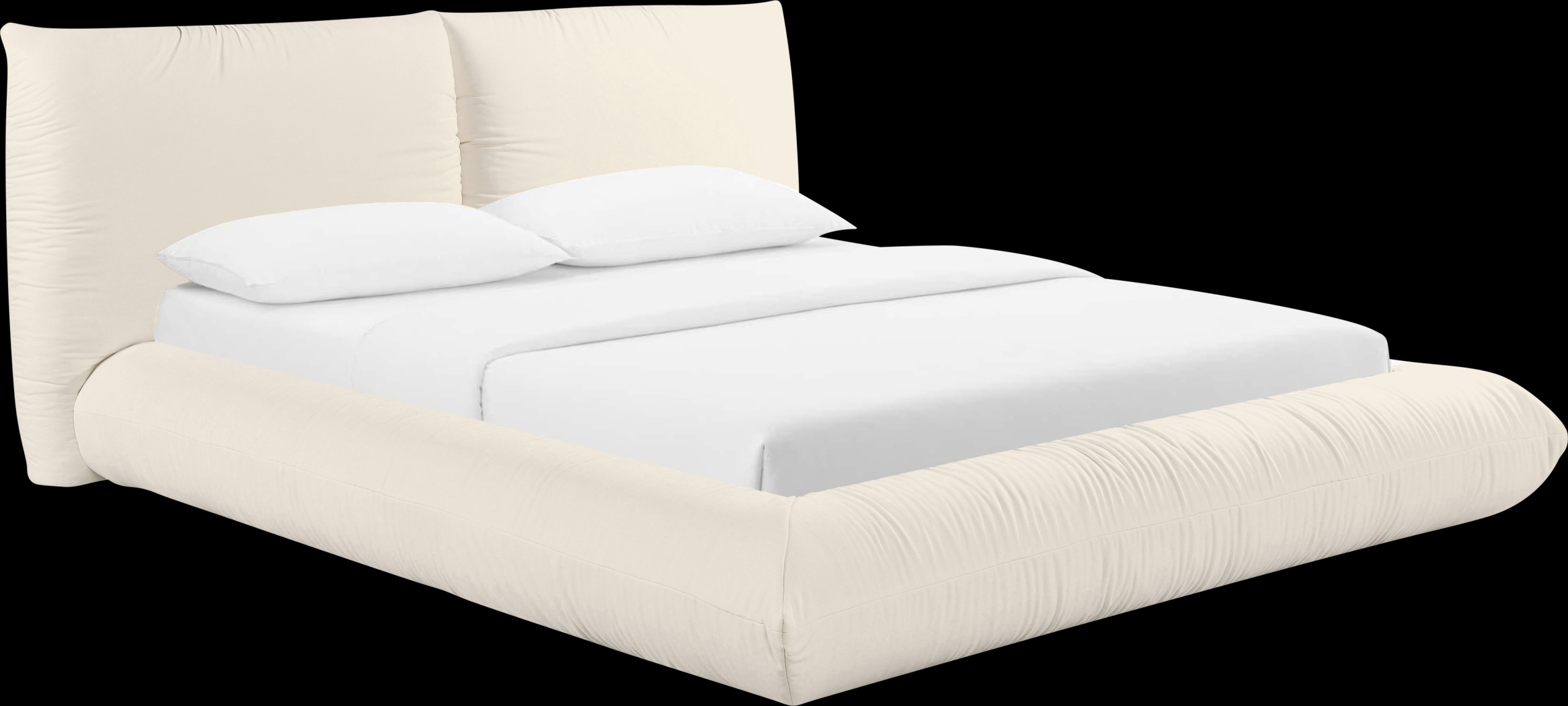 Clifdale Cream Queen Bed - Thumbnail - Image 1