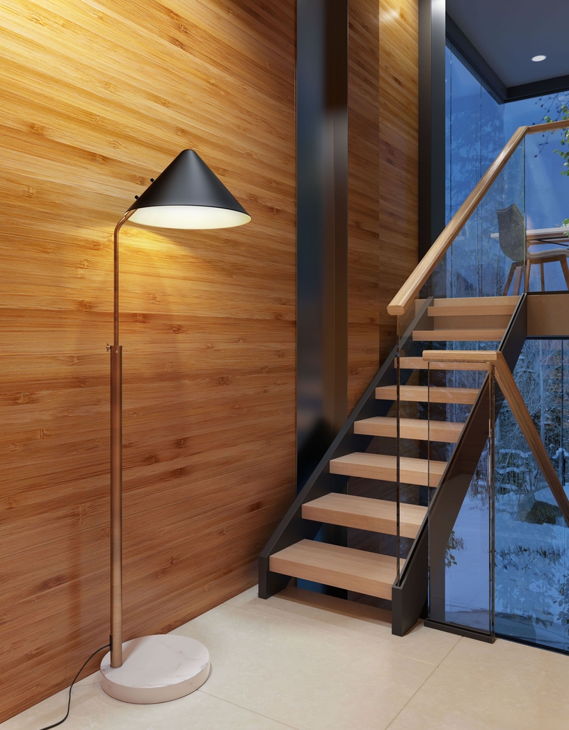 Cliff Point Black Floor Lamp - Thumbnail - Image 5