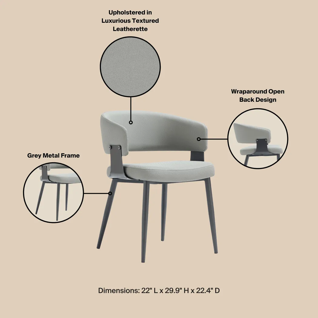 Cliffoods Stone Gray Arm Chair - Image 4