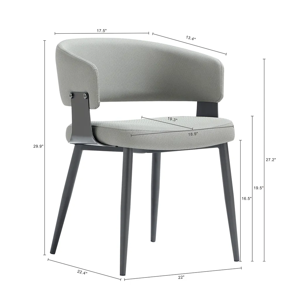 Cliffoods Stone Gray Arm Chair - Image 5