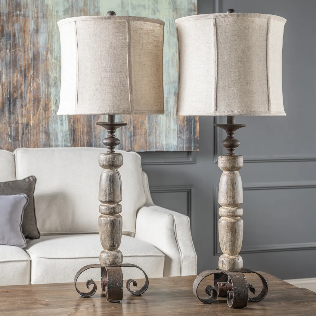 Cliffrock Rust Lamp, Set of 2 - Thumbnail - Image 4