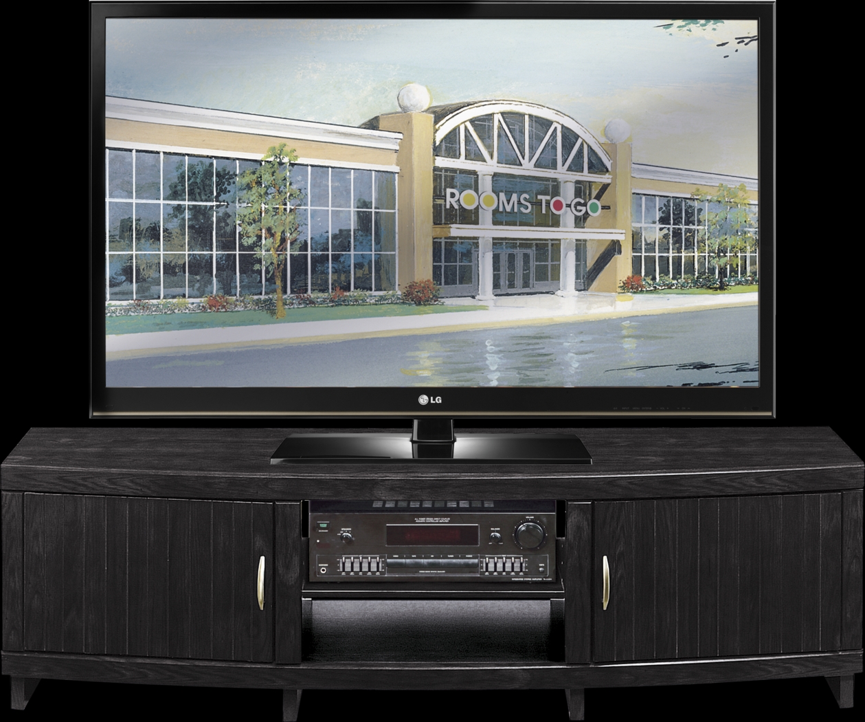 Cliffside Park Dark Espresso 66 in. Console - Thumbnail - Image 1