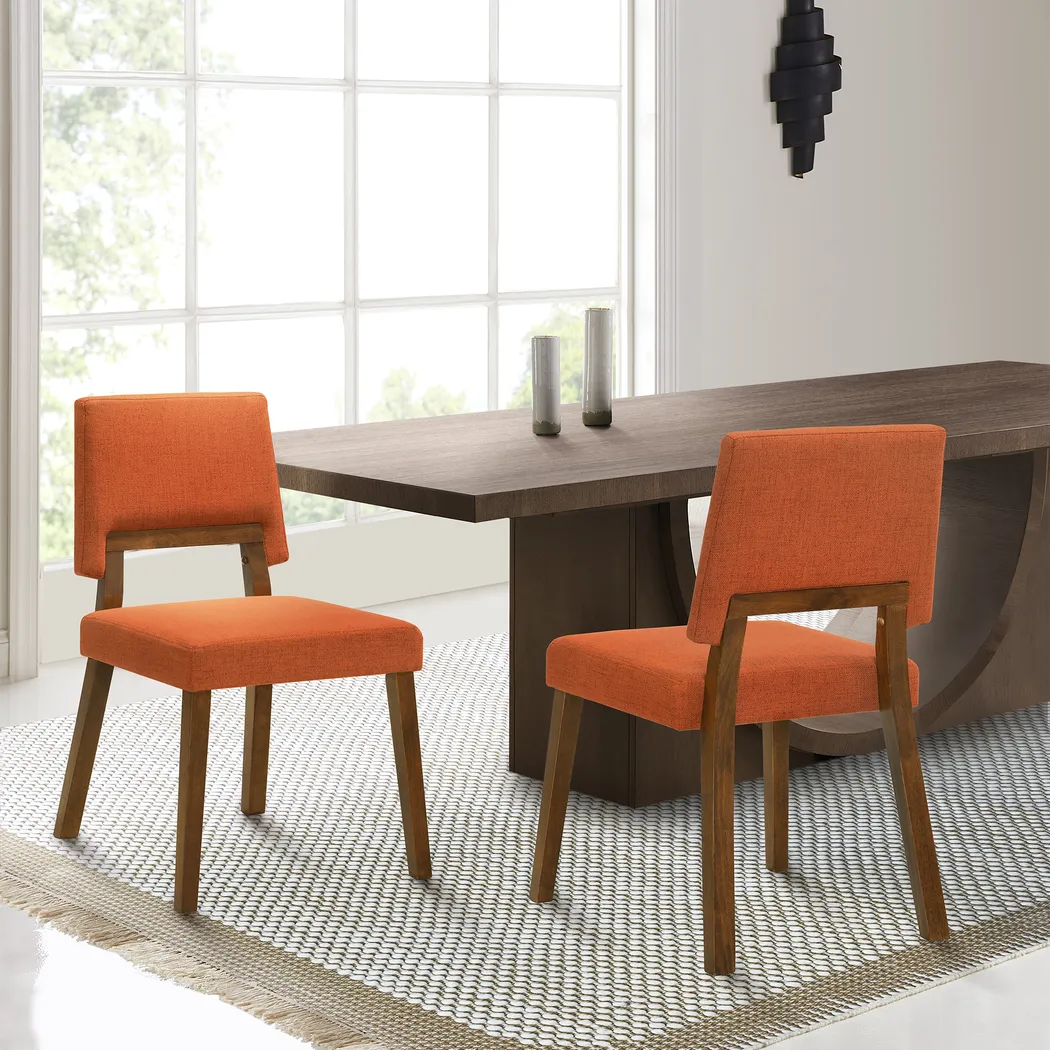 Cliffytales I Orange Dining Chair, Set of 2 - Thumbnail - Image 2