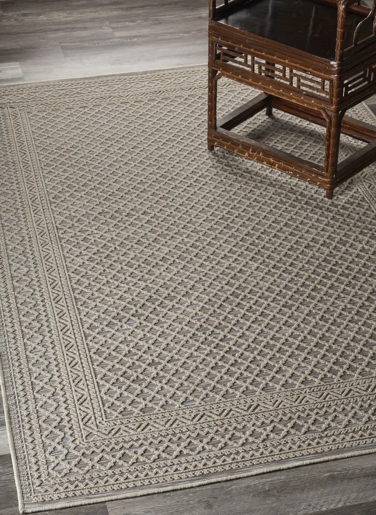 Clifmond Natural,Tan 5' x 7' Indoor,Outdoor Rug - Thumbnail - Image 2