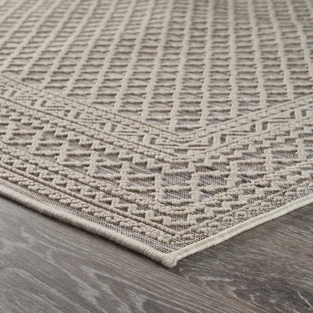 Clifmond Natural,Tan 5' x 7' Indoor,Outdoor Rug - Thumbnail - Image 5