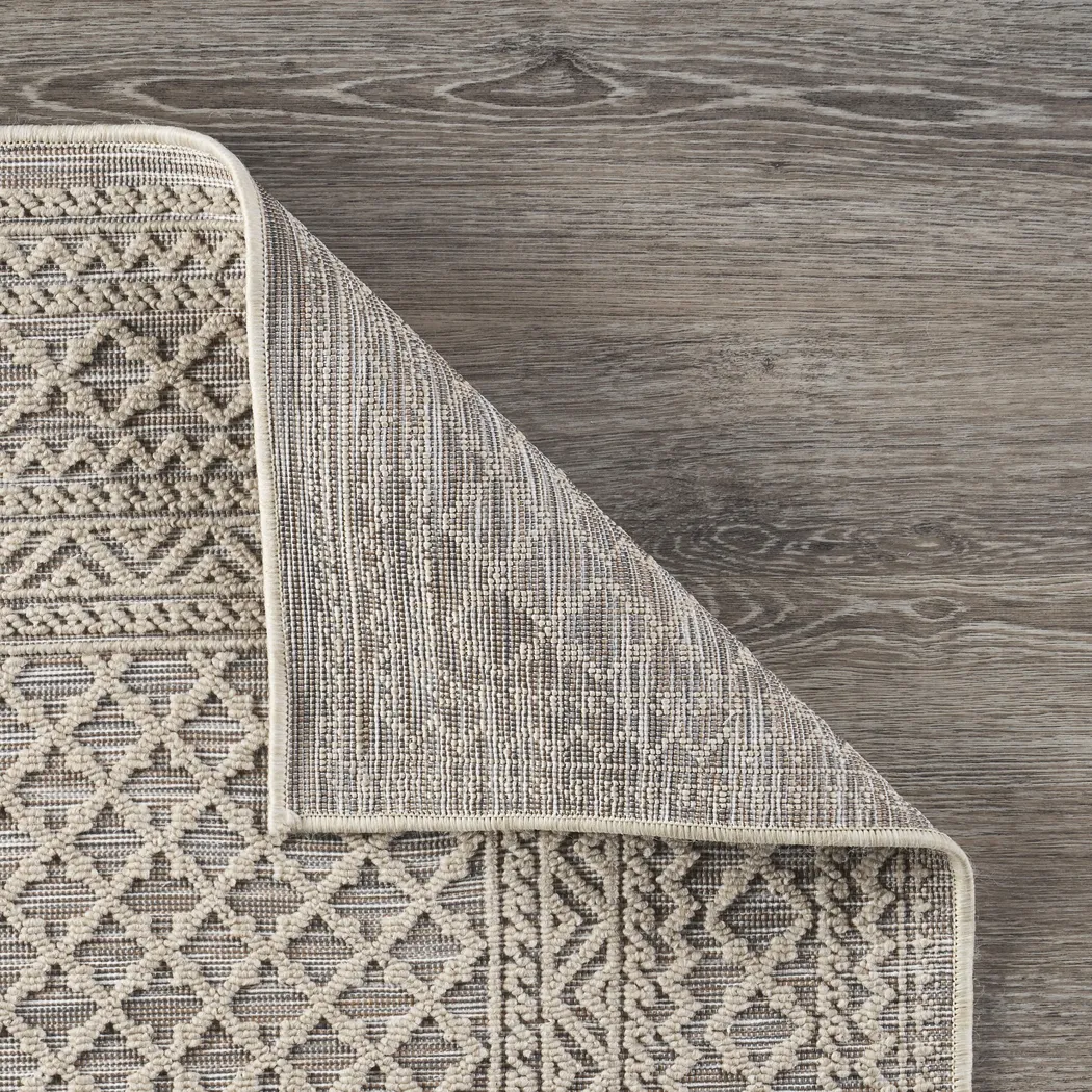 Clifmond Natural,Tan 5' x 7' Indoor,Outdoor Rug - Thumbnail - Image 6