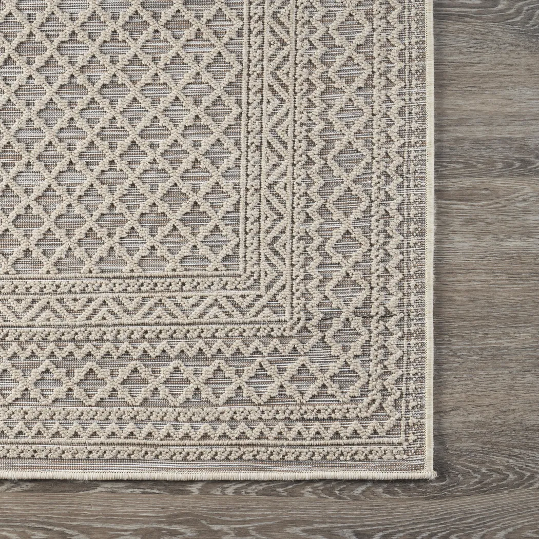 Clifmond Natural,Tan 5' x 7' Indoor,Outdoor Rug - Thumbnail - Image 8