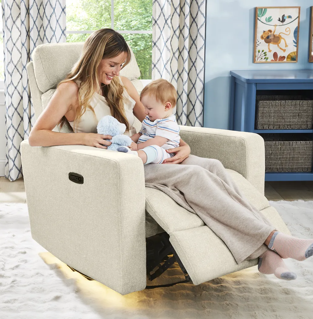 Clifton Gray Dual Power Swivel Glider Recliner - Image 6