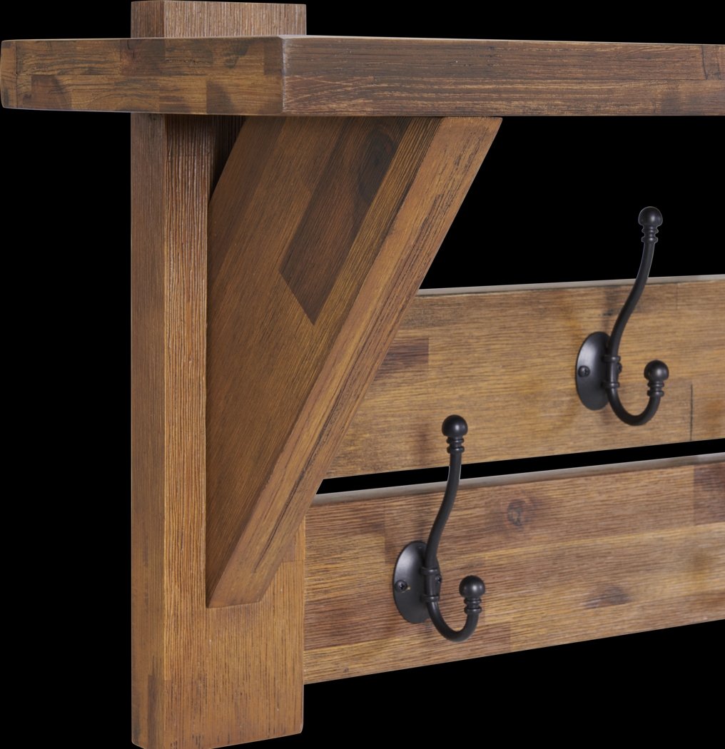 Clintom Natural Coat Hook with Shelf - Thumbnail - Image 5