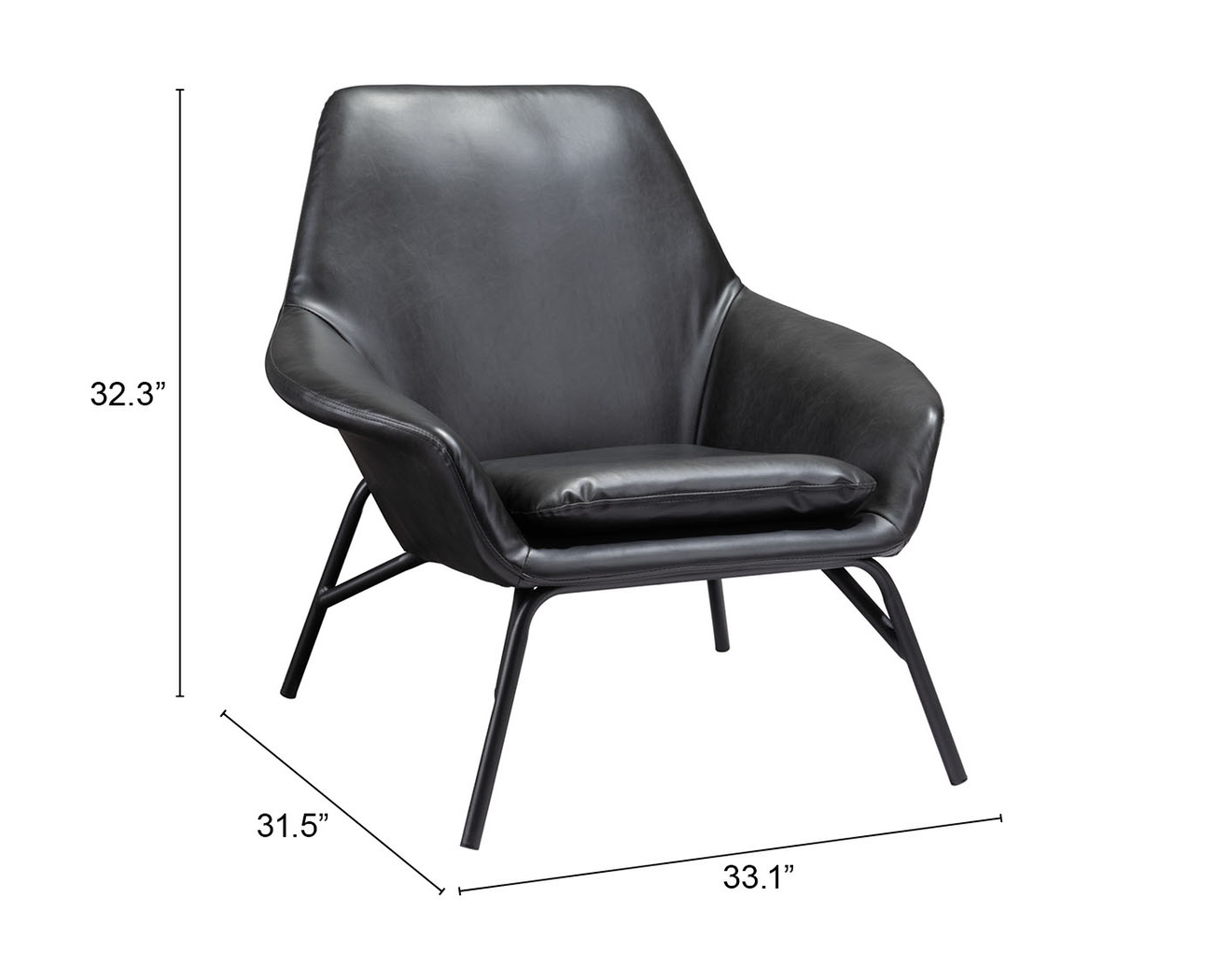 Clogia Black Accent Chair - Thumbnail - Image 11