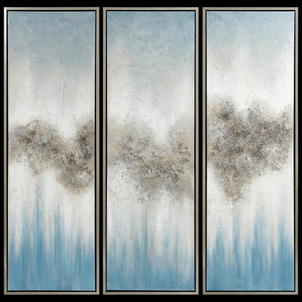 Cloud Formation Blue Artwork, Set of 3 - Thumbnail - Image 1