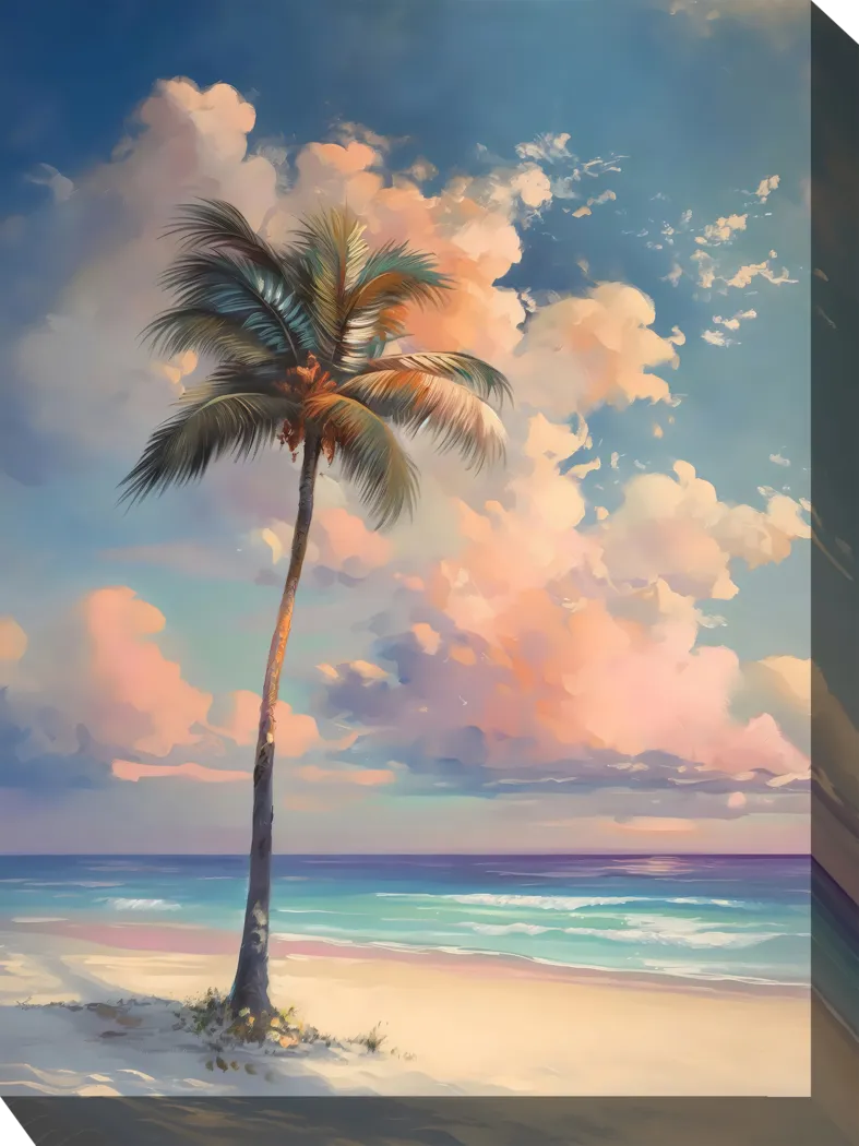 Clouds of Cotton Pink Indoor/Outdoor Wall Art - Thumbnail - Image 1