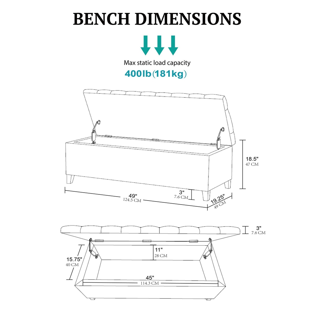 Cloudway Blue Storage Bench - Thumbnail - Image 9