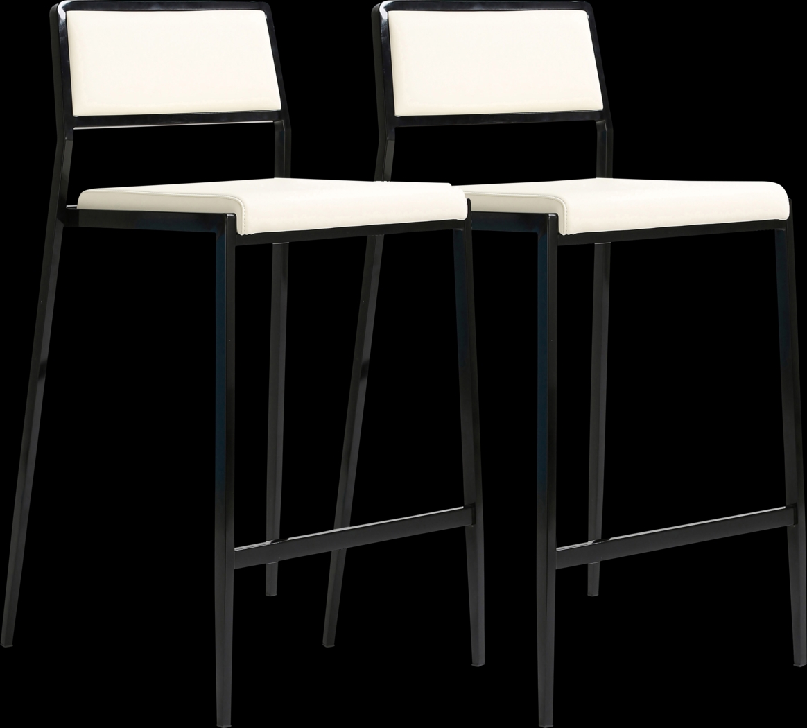 Cloudywing I Cream Counter Height Stool, Set of 2 - Thumbnail - Image 1