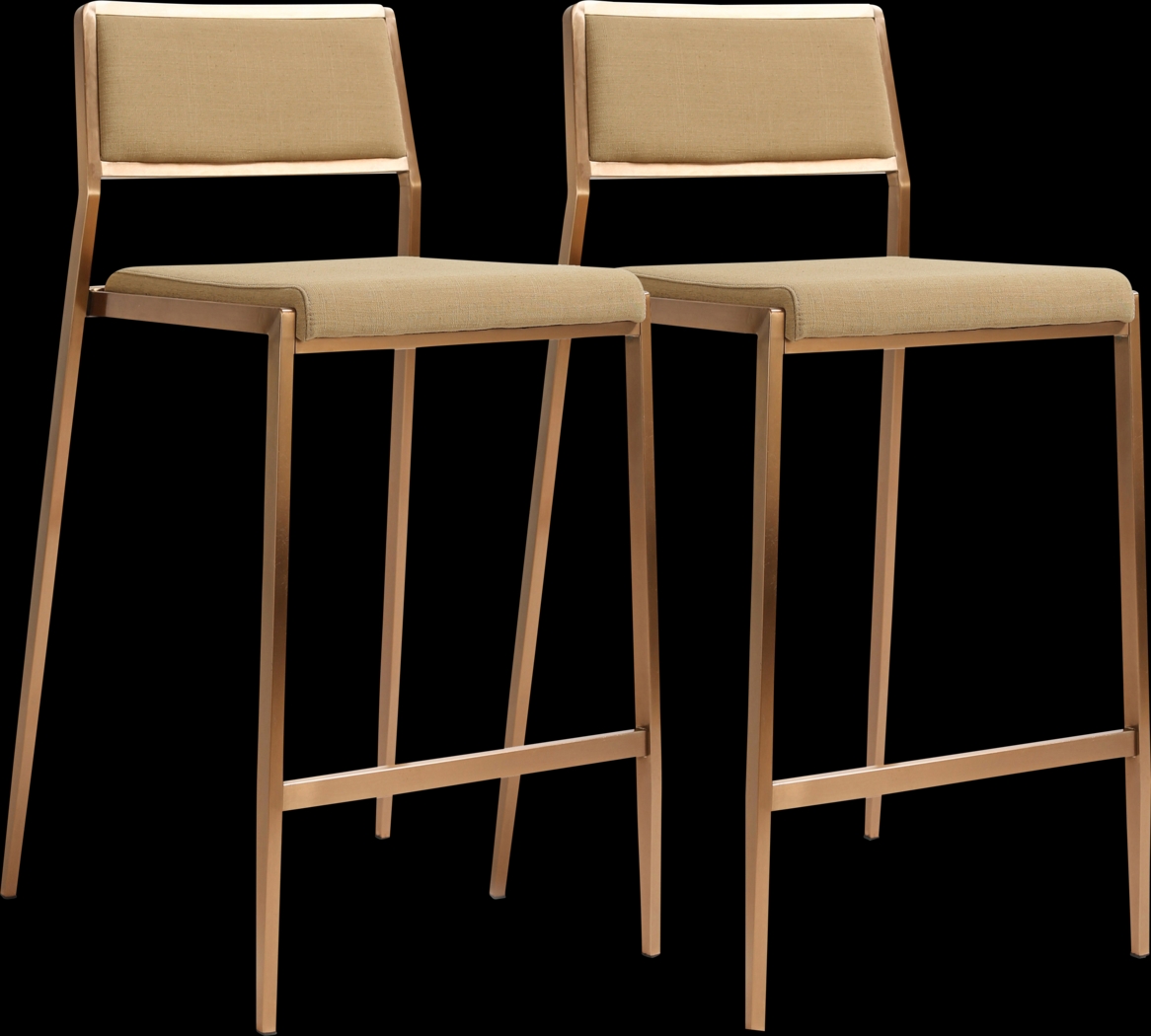 Cloudywing II Tan Counter Height Stool, Set of 2 - Thumbnail - Image 1