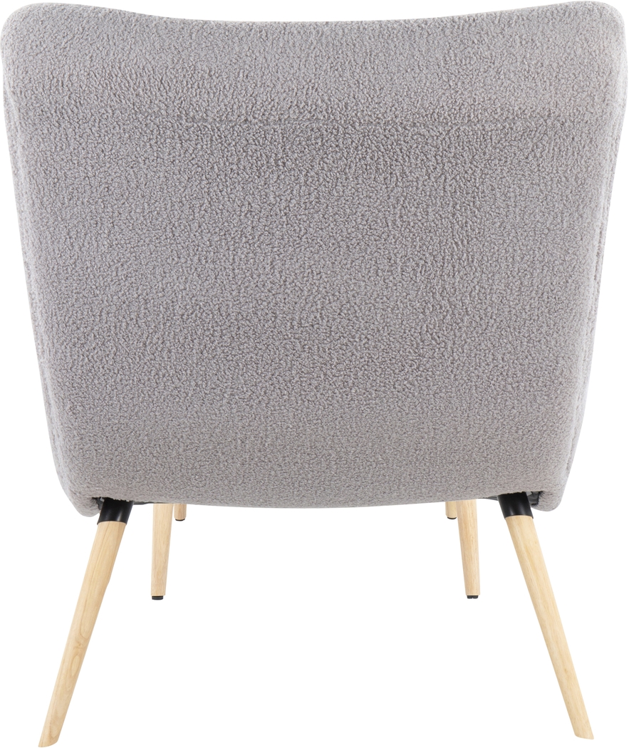 Cloueran Gray Accent Chair and Ottoman - Thumbnail - Image 7
