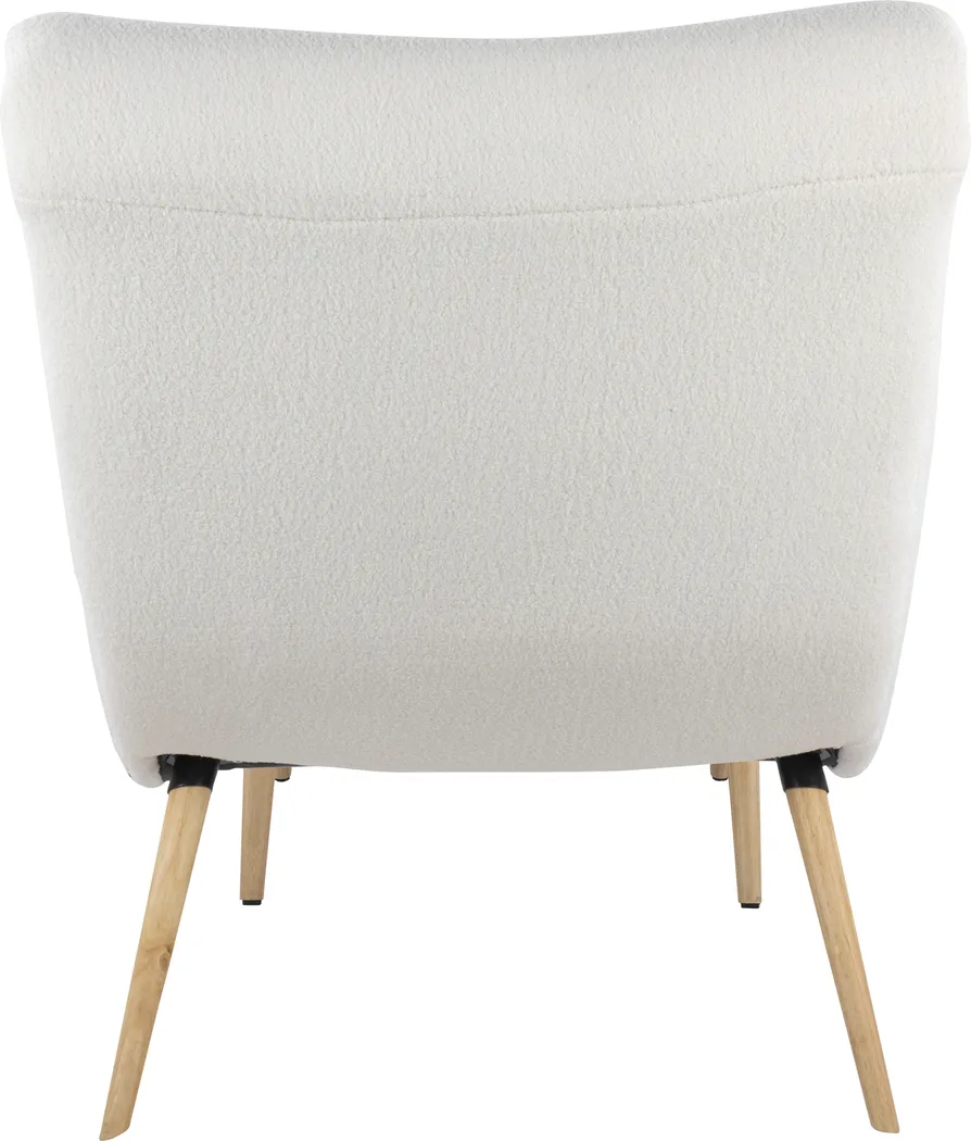 Cloueran White Accent Chair and Ottoman - Thumbnail - Image 8