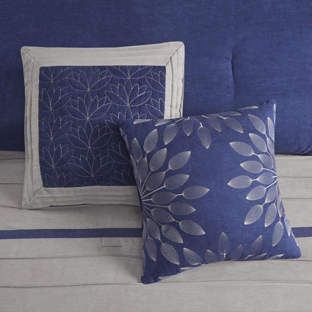 Clouet Blue 7 Pc California King Comforter Set - Thumbnail - Image 10