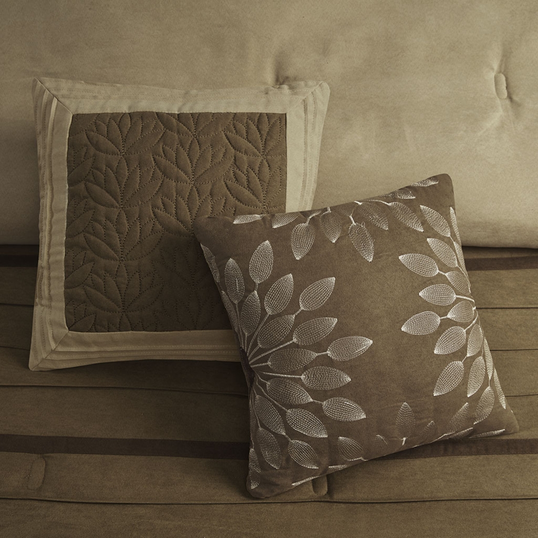 Clouet Brown 7 Pc Full Comforter Set - Thumbnail - Image 6