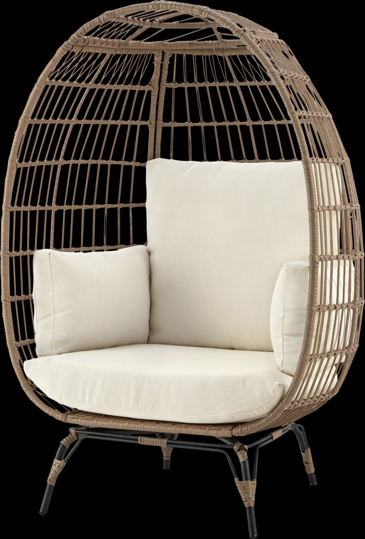 Clovehitch Cream Egg Chair - Thumbnail - Image 4
