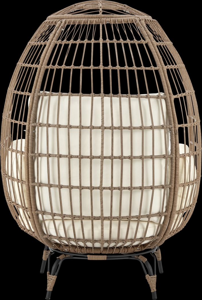 Clovehitch Cream Egg Chair - Thumbnail - Image 6