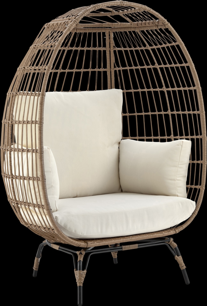 Clovehitch Cream Egg Chair - Thumbnail - Image 1