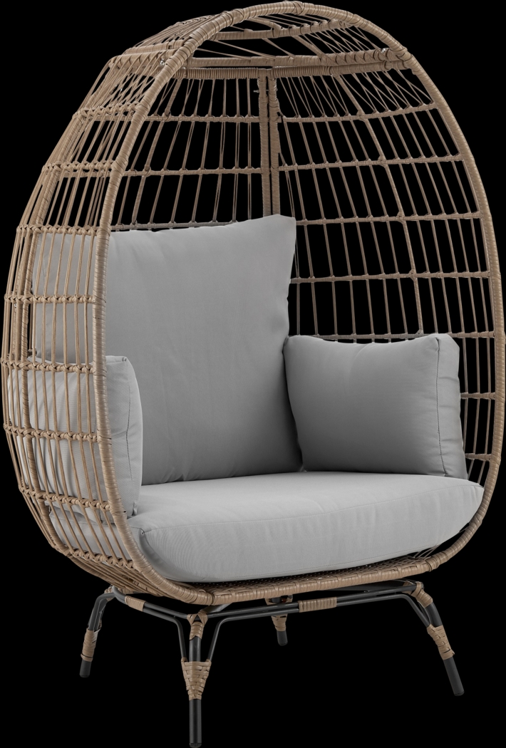 Clovehitch Gray Egg Chair - Thumbnail - Image 1