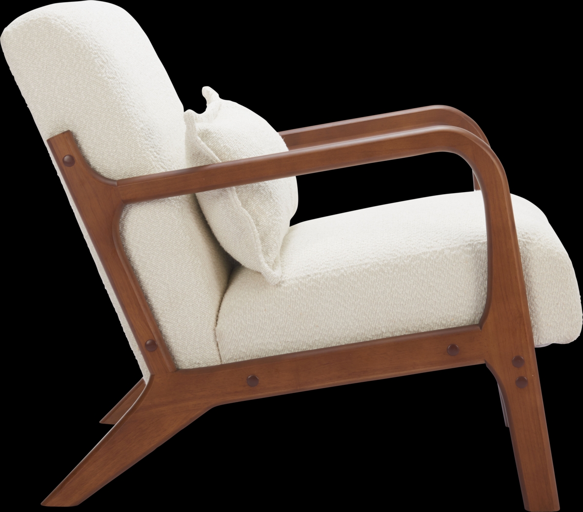 Clovelia White Accent Chair - Thumbnail - Image 4