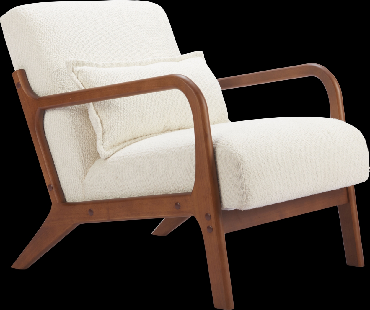 Clovelia White Accent Chair - Thumbnail - Image 1