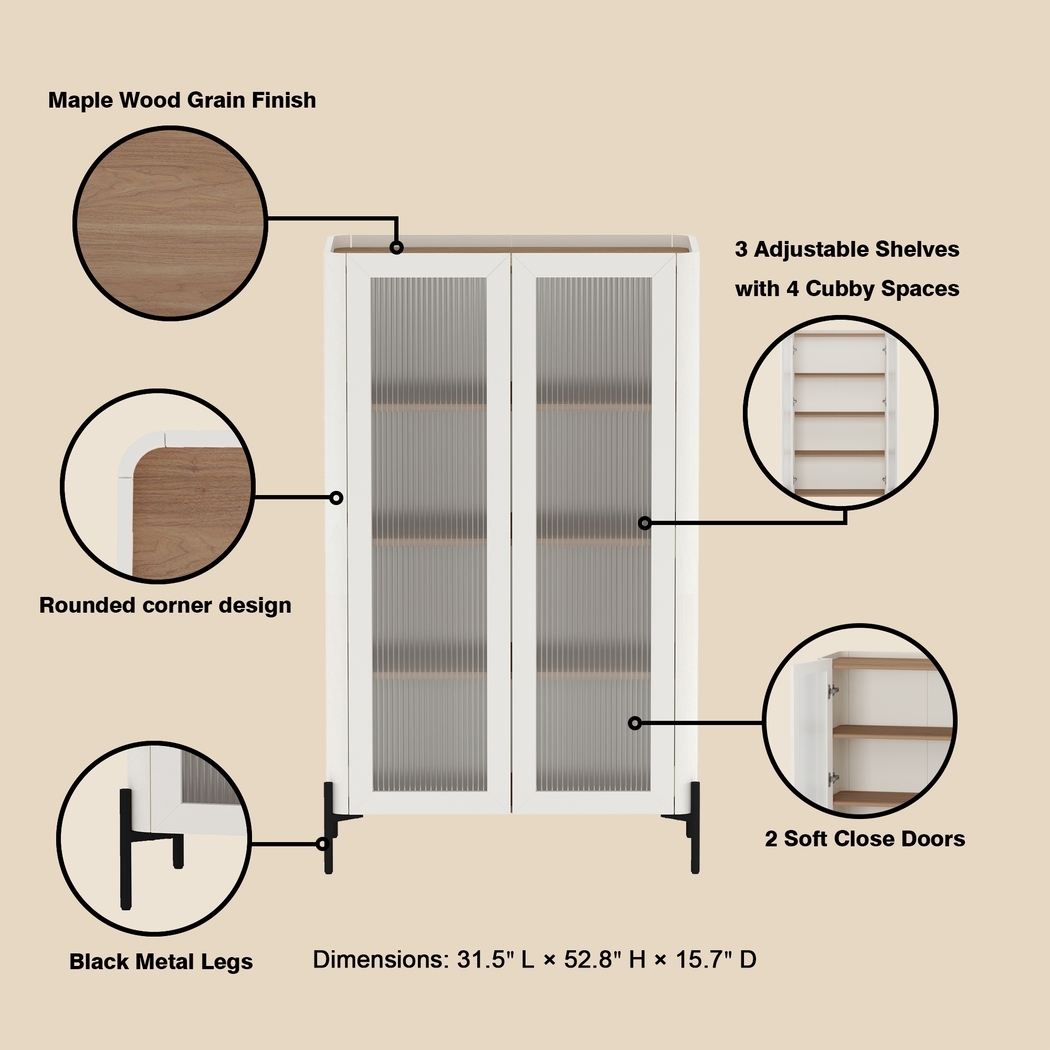 Cloverdaley Off-White Decor Cabinet - Thumbnail - Image 6