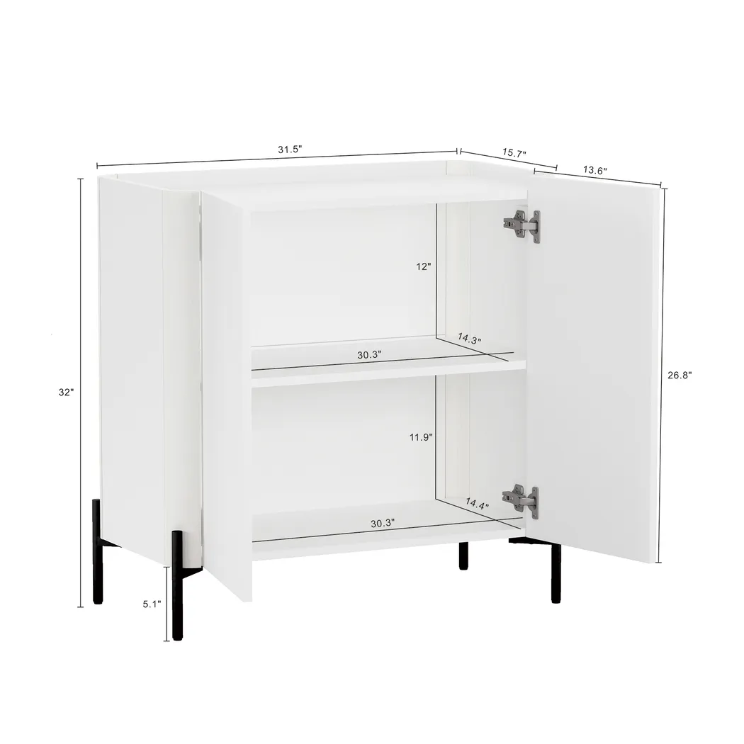 Cloverdaley White Accent Cabinet - Thumbnail - Image 5