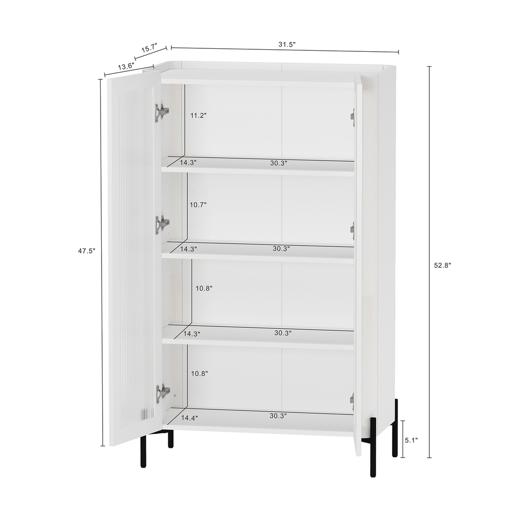 Cloverdaley White Decor Cabinet - Thumbnail - Image 5