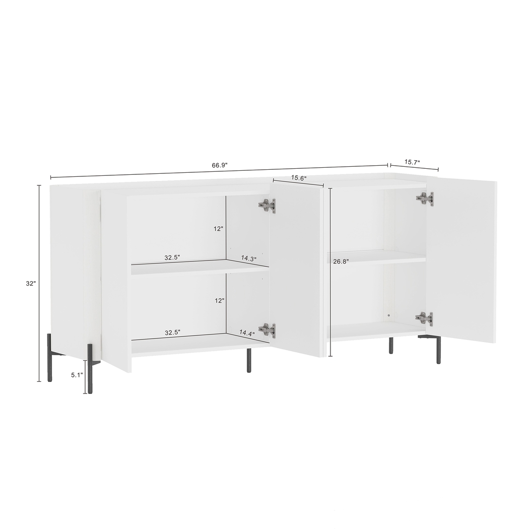 Cloverdaley White Sideboard - Thumbnail - Image 5