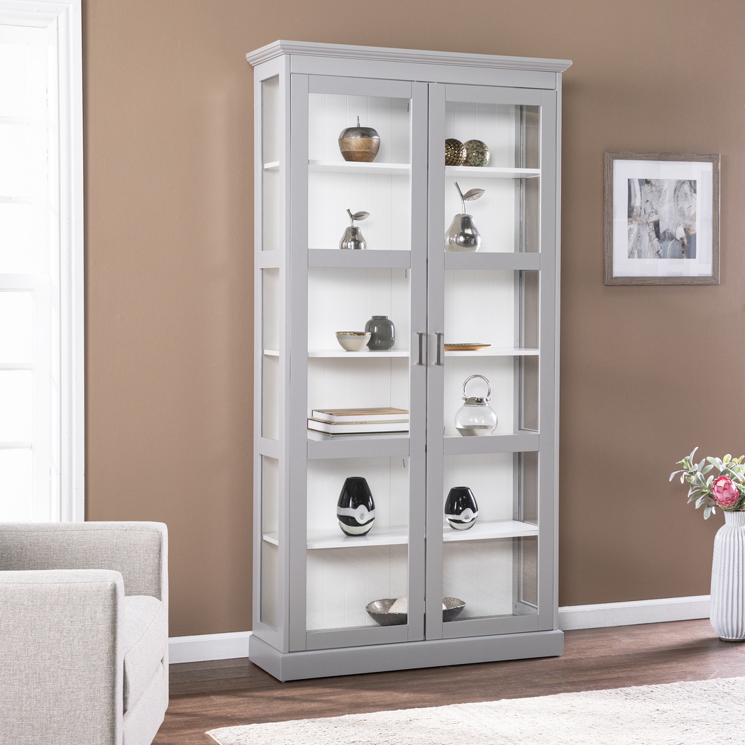 Clovermeade Gray Curio Cabinet - Thumbnail - Image 6