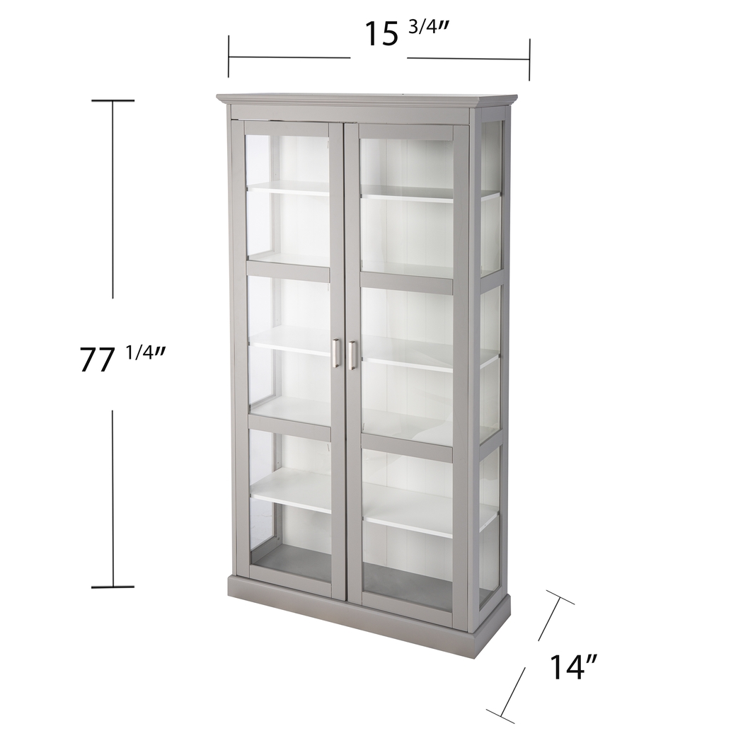 Clovermeade Gray Curio Cabinet - Thumbnail - Image 7