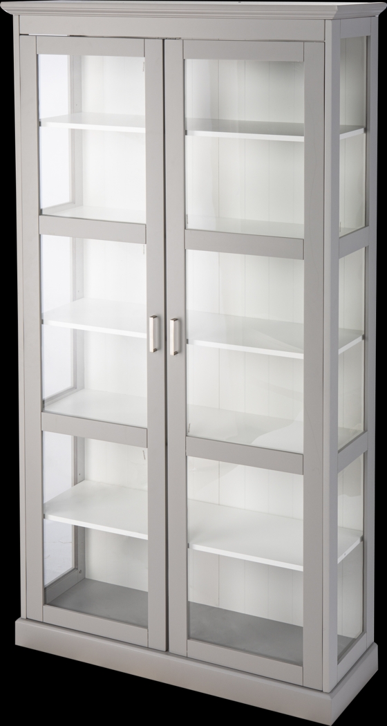 Clovermeade Gray Curio Cabinet - Thumbnail - Image 1