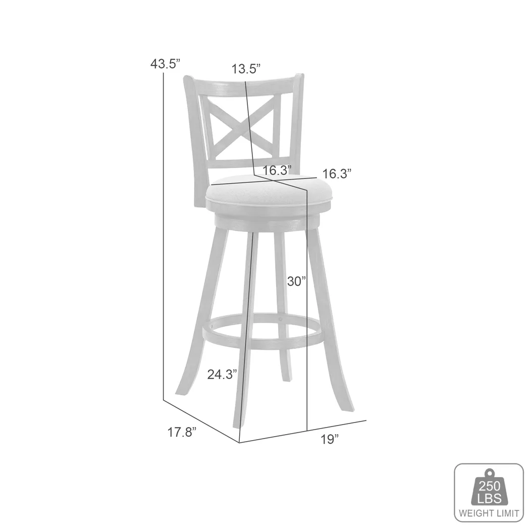 Cloverprises Beige Swivel Barstool - Thumbnail - Image 4