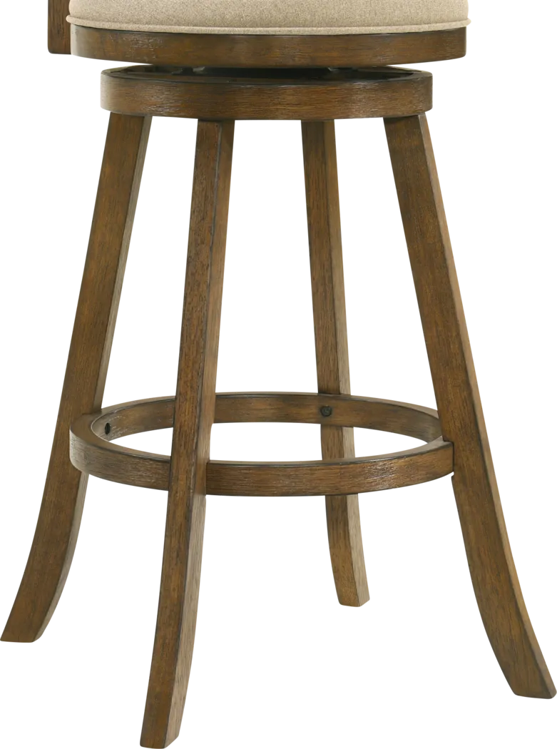 Cloverprises Beige Swivel Barstool - Thumbnail - Image 6