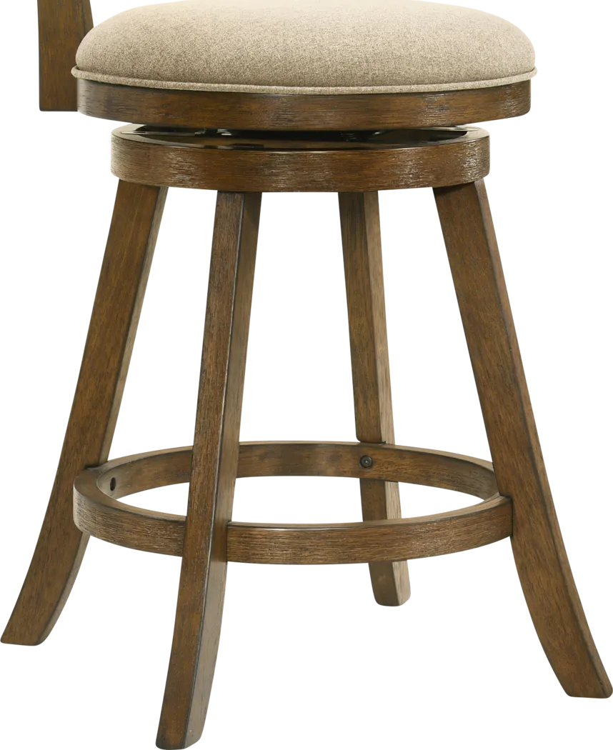 Cloverprises Beige Swivel Counter Height Stool - Thumbnail - Image 12
