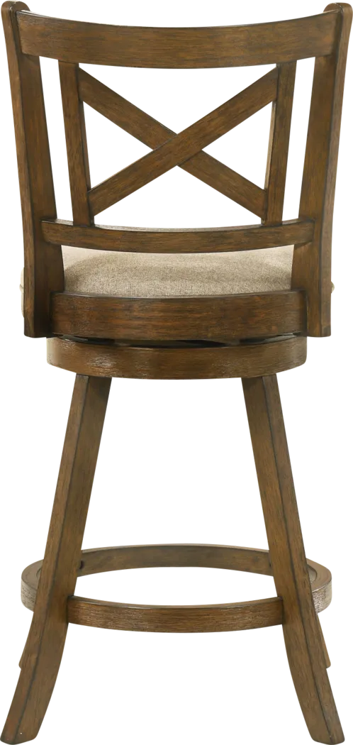 Cloverprises Beige Swivel Counter Height Stool - Thumbnail - Image 3