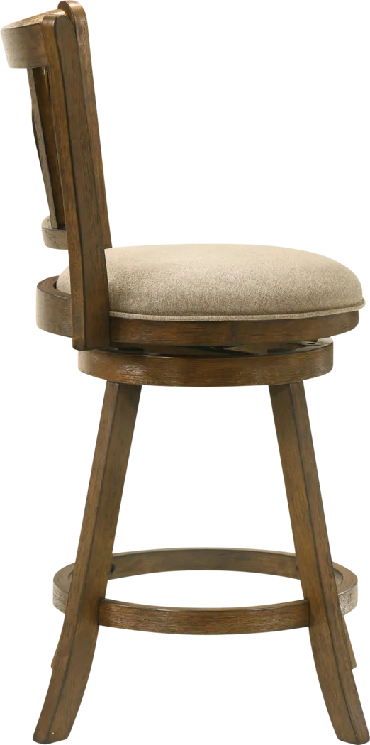 Cloverprises Beige Swivel Counter Height Stool - Thumbnail - Image 4