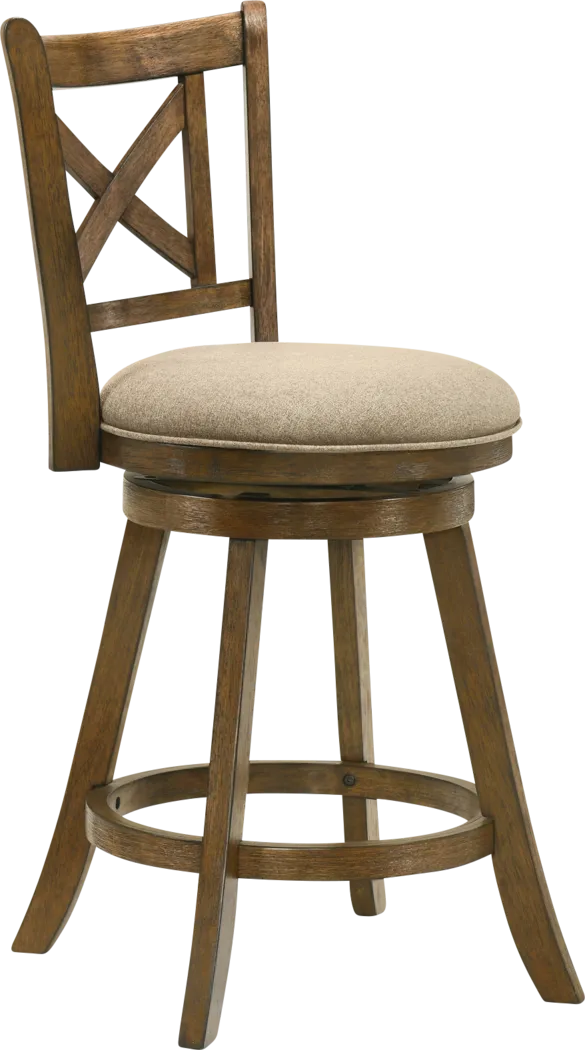 Cloverprises Beige Swivel Counter Height Stool - Thumbnail - Image 7