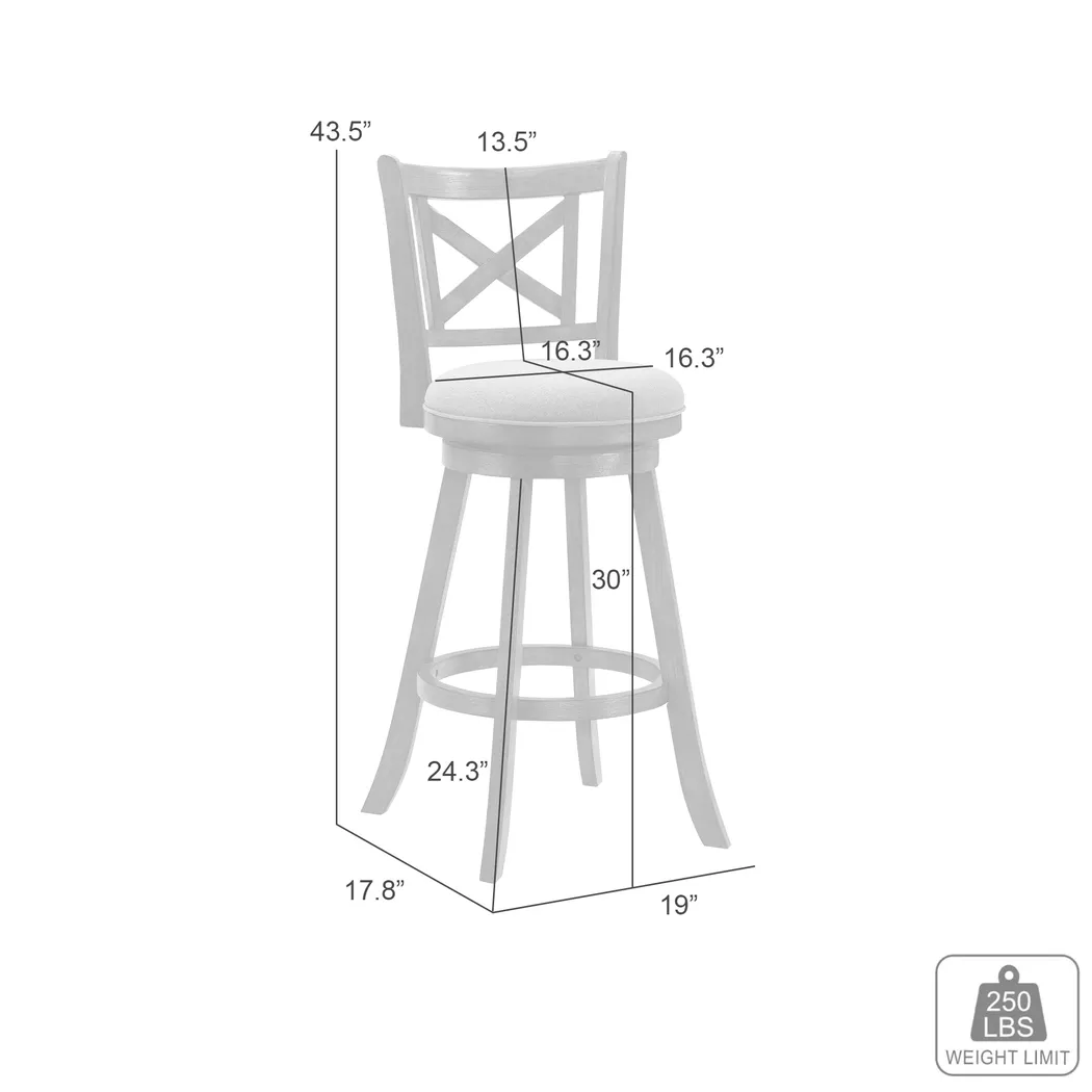 Cloverprises Gray Swivel Barstool - Thumbnail - Image 4