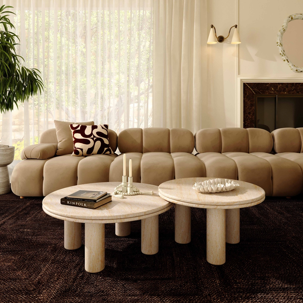 Cloverprises II Light Brown Cocktail Table - Thumbnail - Image 2